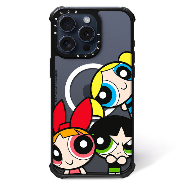 Etui Shockproof Magsafe Atomówki 015 The Powerpuff Girls Nadruk częściowy Przeźroczysty