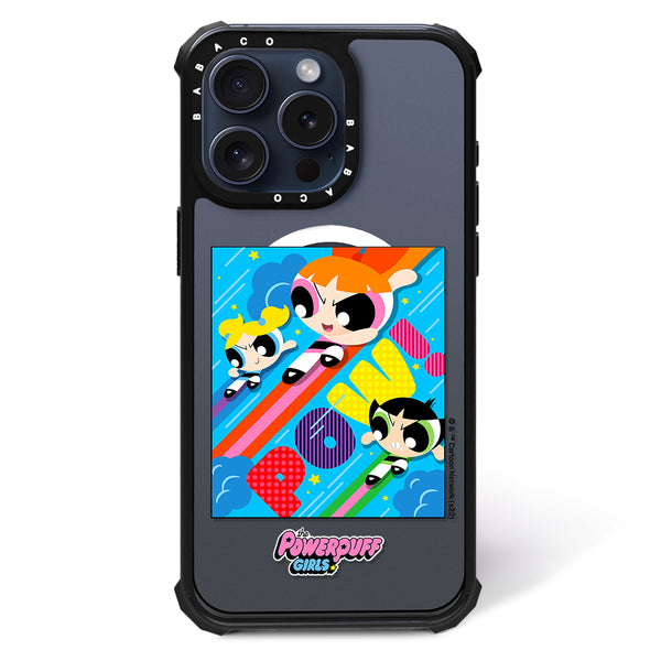 Etui Shockproof Magsafe Atomówki 025 The Powerpuff Girls Nadruk częściowy Przeźroczysty