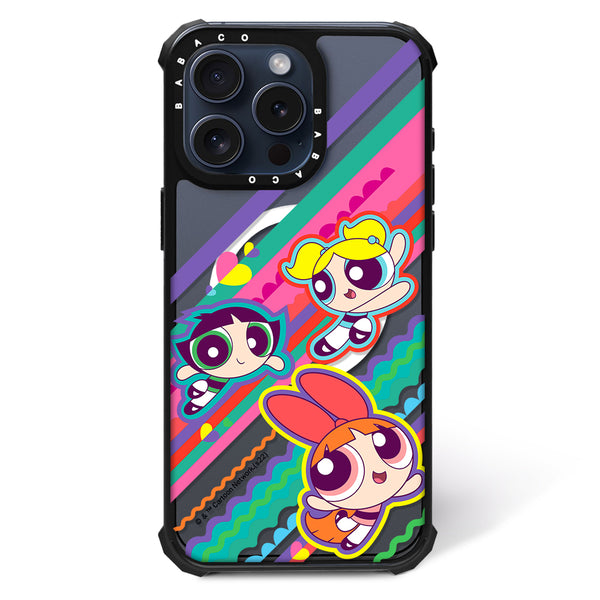 Etui Shockproof Magsafe Atomówki 026 The Powerpuff Girls Nadruk częściowy Przeźroczysty