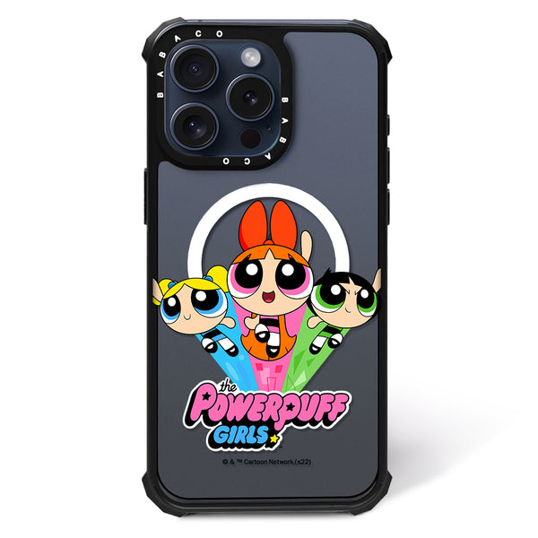 Etui Shockproof Magsafe Atomówki 029 The Powerpuff Girls Nadruk częściowy Przeźroczysty