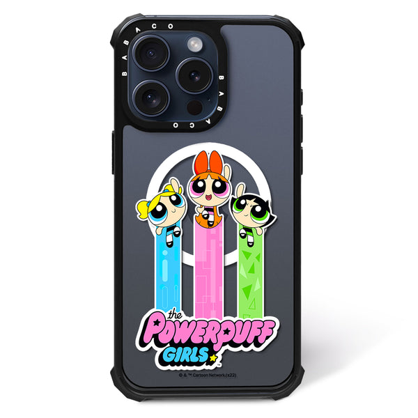 Etui Shockproof Magsafe Atomówki 030 The Powerpuff Girls Nadruk częściowy Przeźroczysty