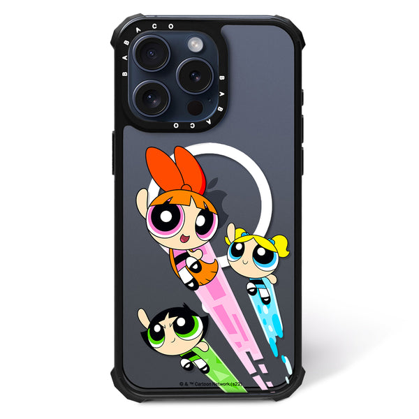 Etui Shockproof Magsafe Atomówki 032 The Powerpuff Girls Nadruk częściowy Przeźroczysty