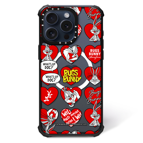 Etui Shockproof Magsafe Bugs 022 Looney Tunes Nadruk częściowy Przeźroczysty