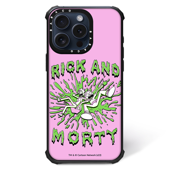 Etui Shockproof Magsafe Rick i Morty 024 Rick and Morty Nadruk pełny Różowy