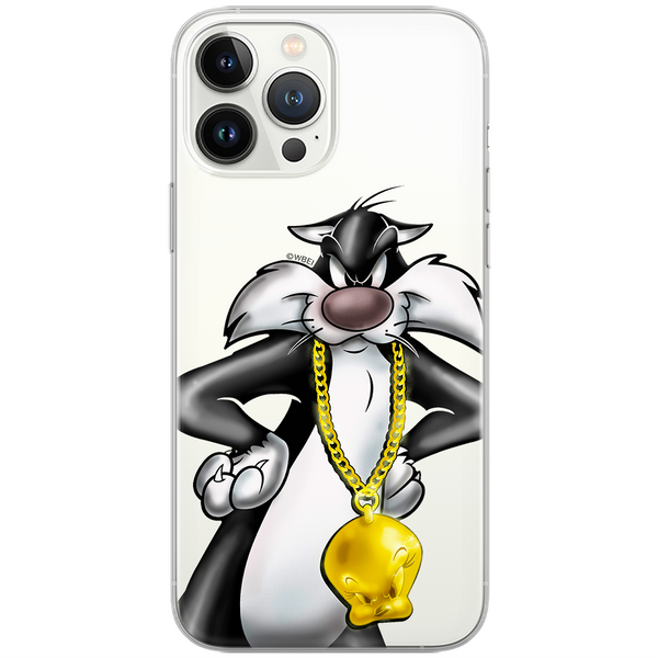 Etui Sylwester 003 Looney Tunes Nadruk częściowy Przeźroczysty