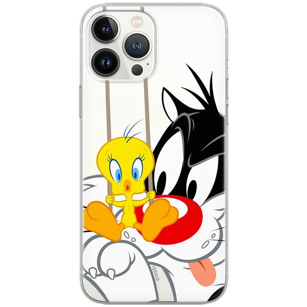 Etui Sylwester i Tweety 002 Looney Tunes Nadruk częściowy Przeźroczysty