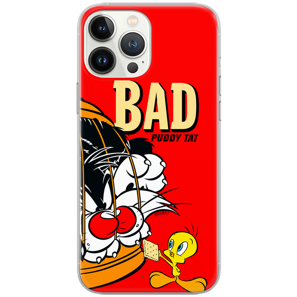 Etui Sylwester i Tweety 003 Looney Tunes Nadruk pełny Czerwony