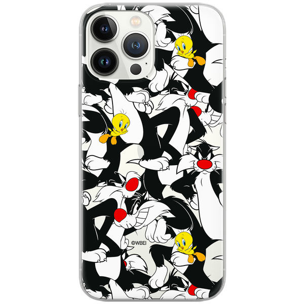 Etui Sylwester i Tweety 004 Looney Tunes Nadruk częściowy Przeźroczysty