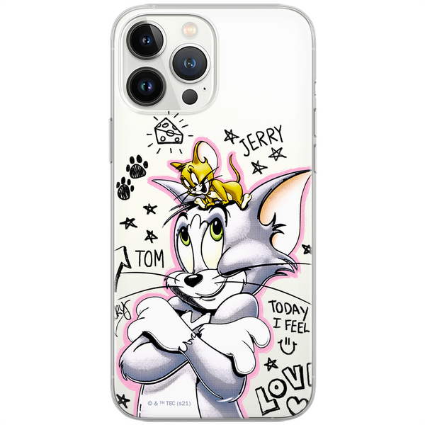 Etui Tom i Jerry 004 Tom & Jerry Nadruk częściowy Przeźroczysty