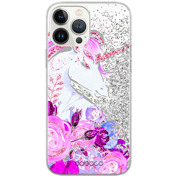 Etui Unicorn 006 Babaco Płynny brokat Srebrny