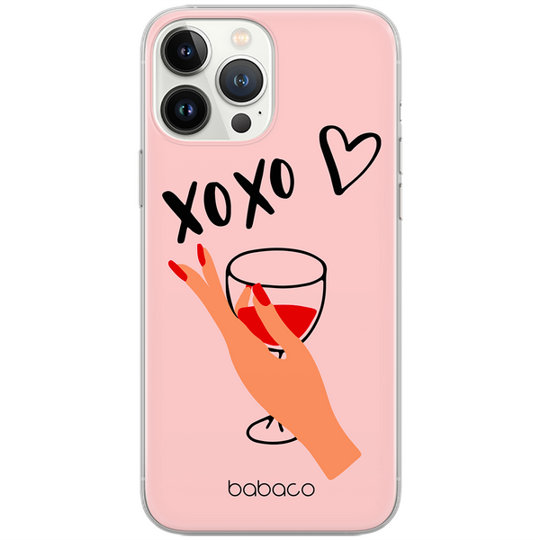 Etui XOXO 001 Babaco Nadruk pełny Różowy