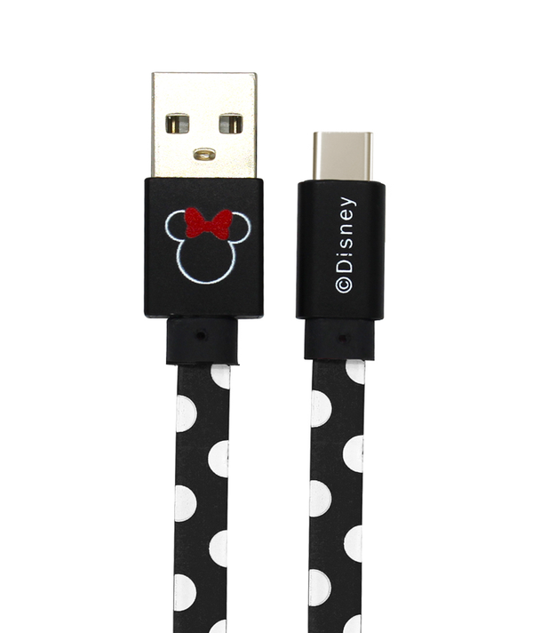 Kabel USB Minnie KROPKI Type-C Disney Czarny