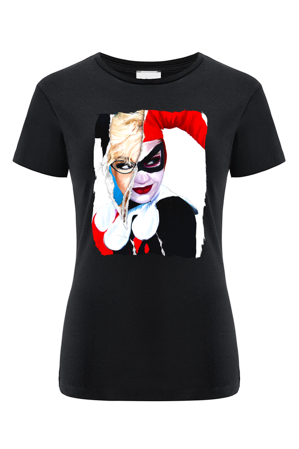 Koszulka damska Harley Quinn 002 DC Czarny