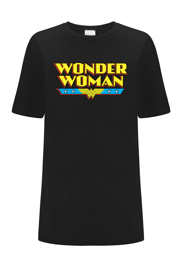 Koszulka damska OVERSIZE Wonder Woman 030 DC Czarny