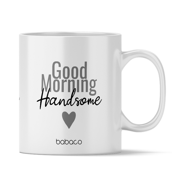 Kubek Good Morning Handsome 001 Babaco Biały