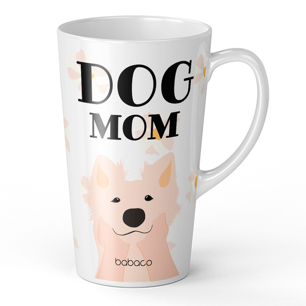 Kubek Latte Psy 010 Dog Mom Babaco Biały