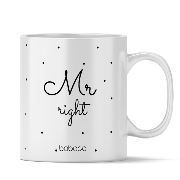 Kubek Mr Right 003 Babaco Biały