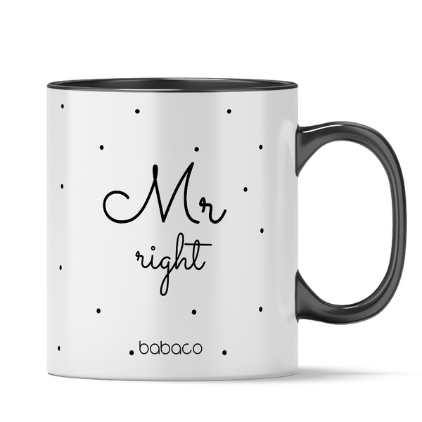 Kubek Mr Right 003 Babaco Czarny