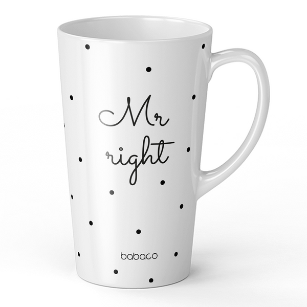 Kubek Latte Mr Right 103 Babaco Biały