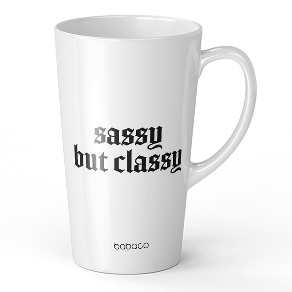 Kubek Latte Sassy but classy 001 Babaco Biały