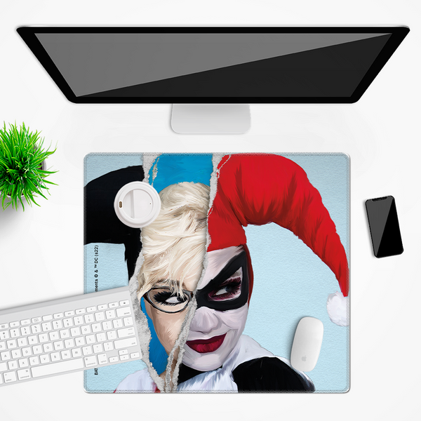 Mata na biurko 50x45 Harley Quinn 007 DC Niebieski