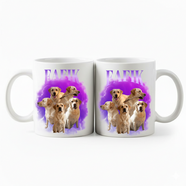 Kubek personalizowany PUPILE NA TLE Biały klasyczny