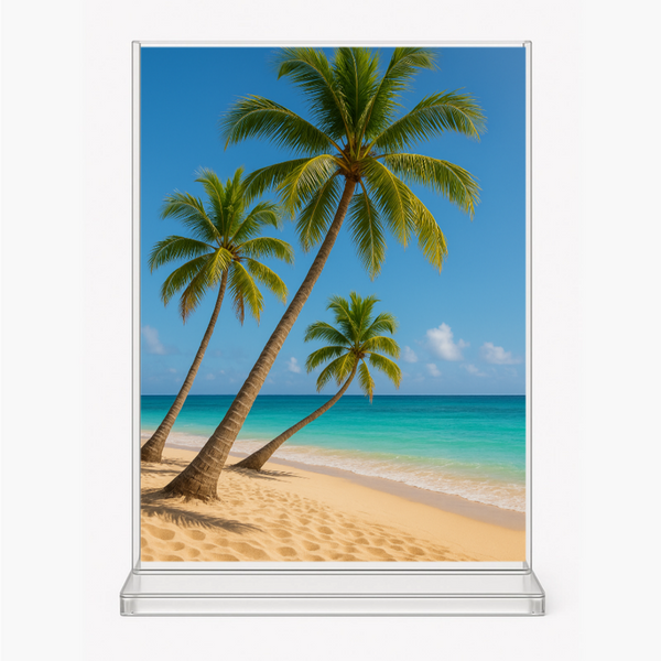 Obraz na szkle akrylowym motyw TWOJE ZDJĘCIE 15x20 cm z podstawką