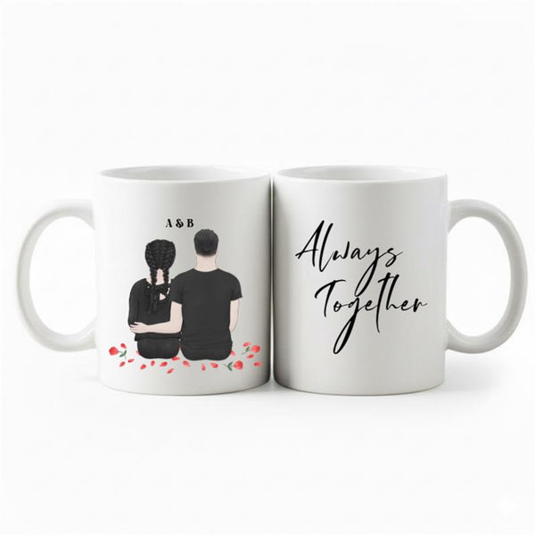 Kubek personalizowany ZAWSZE RAZEM PARA Biały klasyczny