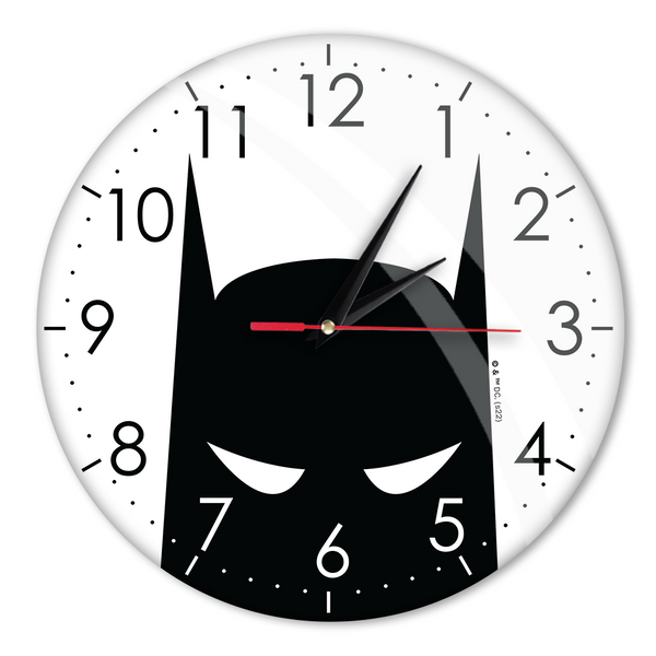 Zegar ścienny z połyskiem Batman 104 DC Biały